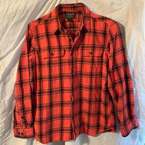 Filson Scout Shirt Long Sleeve Large Red Black